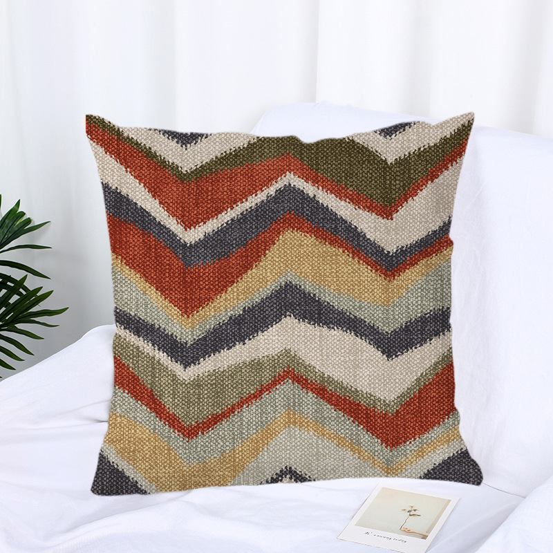 Dekorativna navlaka za kauč u boemskom stilu s apstraktnim linijskim uzorkom, 45×45 cm