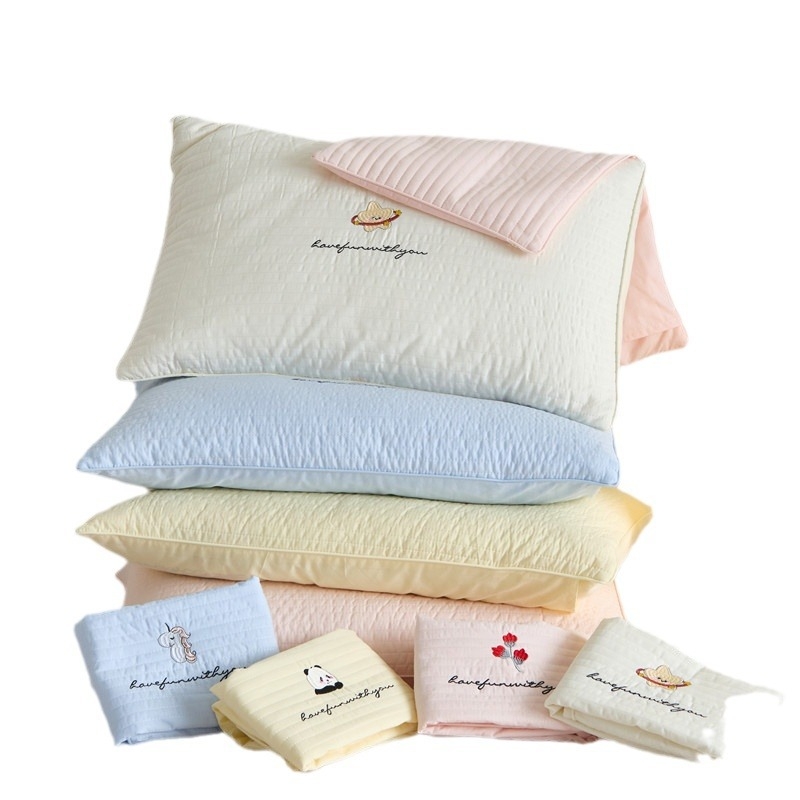 Dječje pamučne navlake za jastuke, set od 2 komada, 100% pamuk; tkanina s izšivanjem, twill i quilt; reaktivno bojanje