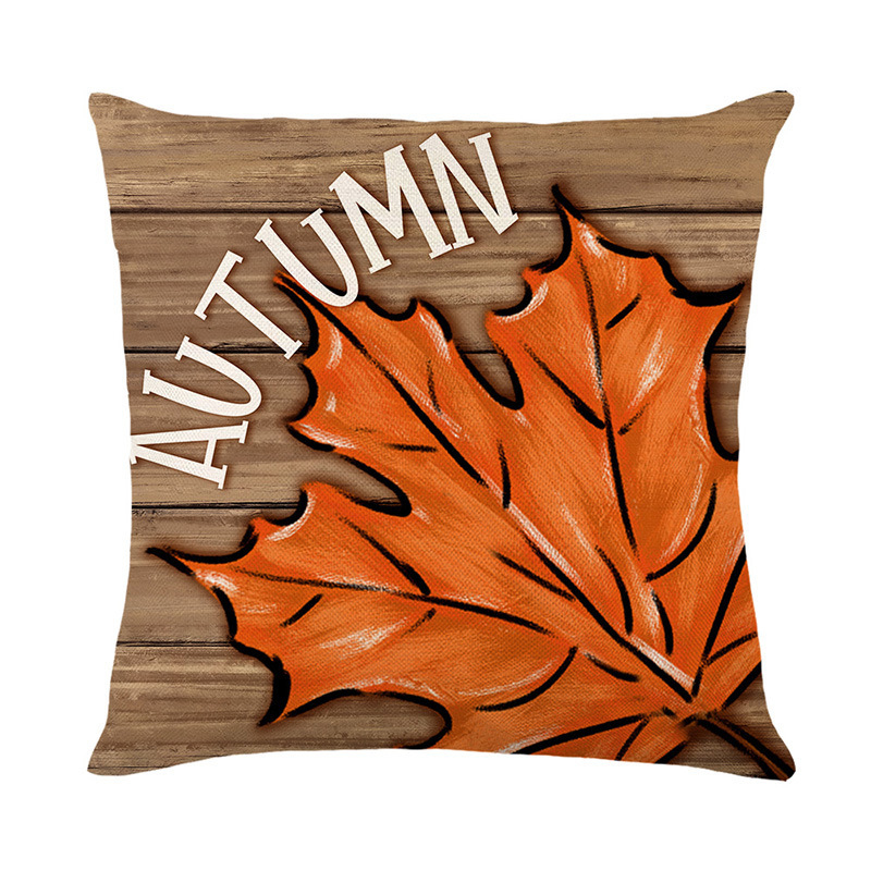 Jastučnica s jesenskim motivom – Priča o jeseni, 45×45 cm, poliester, nordijski stil za dnevni boravak, Stil 1