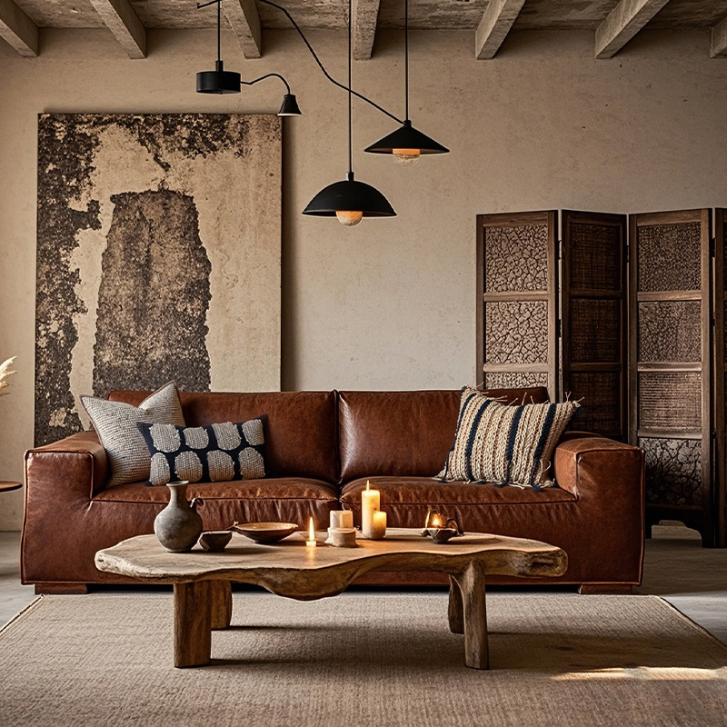 Μαξιλάρι με κάλυμμα πολυεστέρα, χειροποίητο πλέξιμο με σχοινί, μονόχρωμο σχέδιο, στυλ Βάμπι-σαμπι, γέμισμα από φτερά