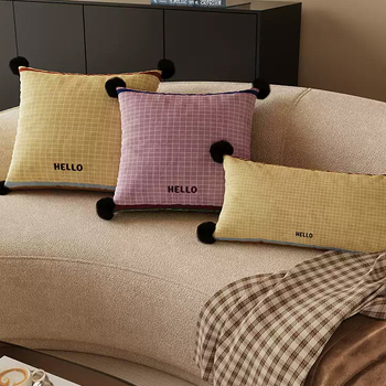 Μαξιλάρι σε Μεσαιωνικό στυλ με καρό μοτίβο, αφαιρούμενο και πλένεται κάλυμμα, γέμισμα PP βάμβακι