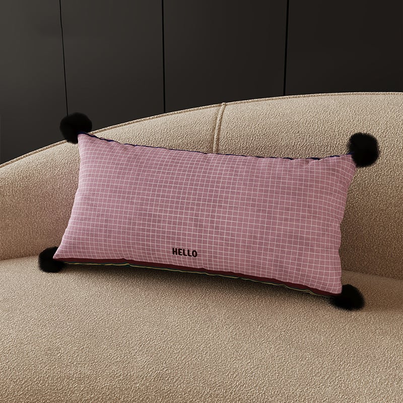 Μαξιλάρι σε Μεσαιωνικό στυλ με καρό μοτίβο, αφαιρούμενο και πλένεται κάλυμμα, γέμισμα PP βάμβακι