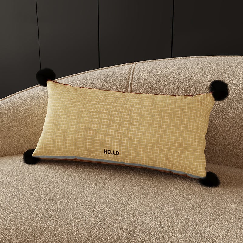 Μαξιλάρι σε Μεσαιωνικό στυλ με καρό μοτίβο, αφαιρούμενο και πλένεται κάλυμμα, γέμισμα PP βάμβακι