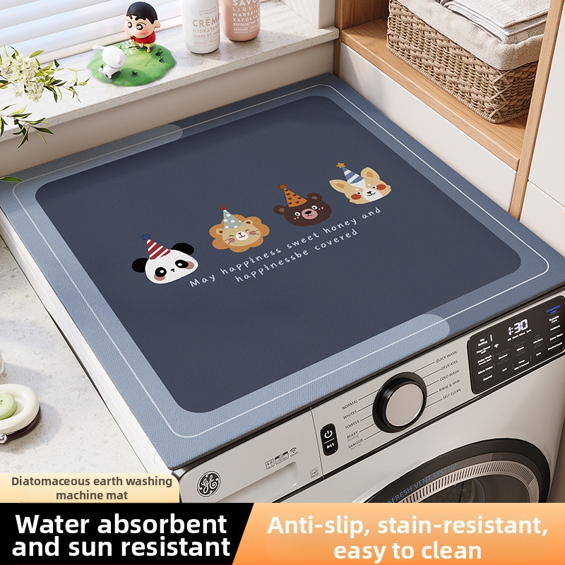 Tambūro skalbimo mašinos dangtelio kilimėlis, universalaus stiliaus, medžiaga: Silk flower, svetainė