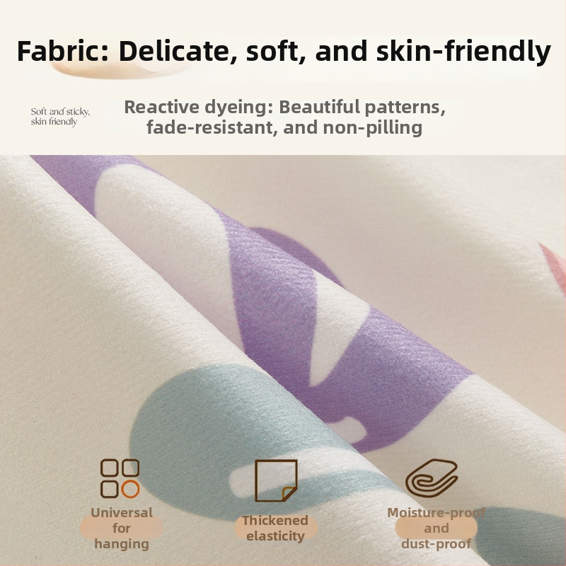 Naktinio stalo uždanga, 2025 m. naujas stilius, universalus visoms sezonoms, išgaubtas-konkavas dizainas, minkšta pagalvėlė, dulkių apsauga