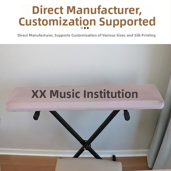 Elastinė dulkių gaudyklė elektroninei klaviatūrai su 61/71/88 klavišais, Milk Silk audinys, paprastas modernus stilius