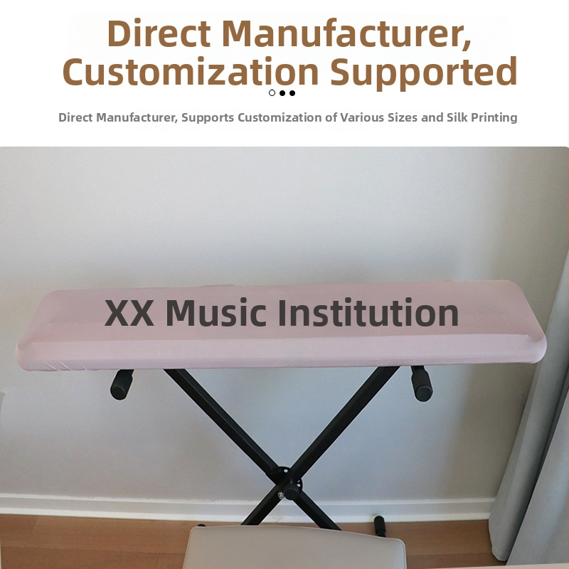 Elastinė dulkių gaudyklė elektroninei klaviatūrai su 61/71/88 klavišais, Milk Silk audinys, paprastas modernus stilius