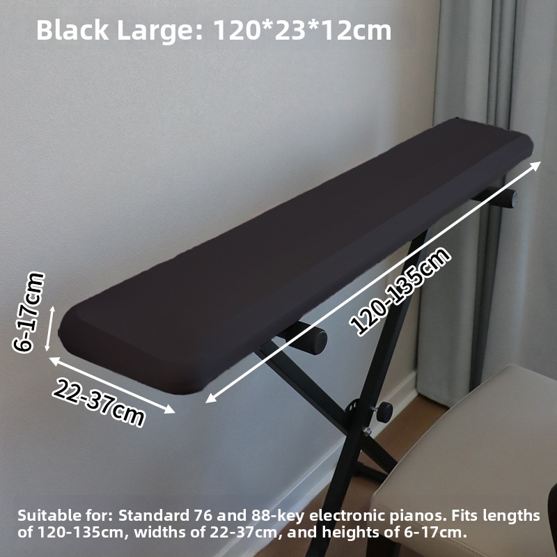 Elastinė dulkių gaudyklė elektroninei klaviatūrai su 61/71/88 klavišais, Milk Silk audinys, paprastas modernus stilius