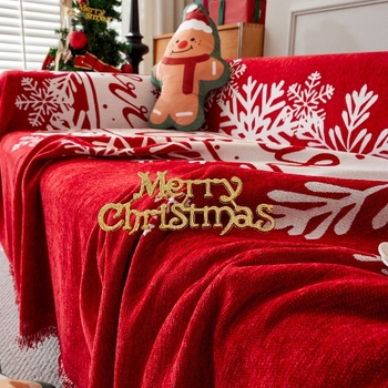 Chenille navlaka za kauč, uzor snježinke, za kombinirani kauč, moderan minimalistički stil, tip jastuka