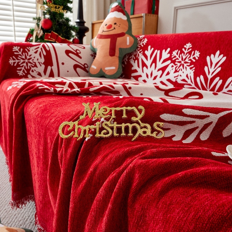 Chenille navlaka za kauč, uzor snježinke, za kombinirani kauč, moderan minimalistički stil, tip jastuka