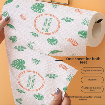 Vienreizējās lietošanas kāju noslaukšanas lupatiņa – plats ruļlis, neausts materiāls, karikatūras raksts, ūdens uzsūkšana, mājas lietošanai