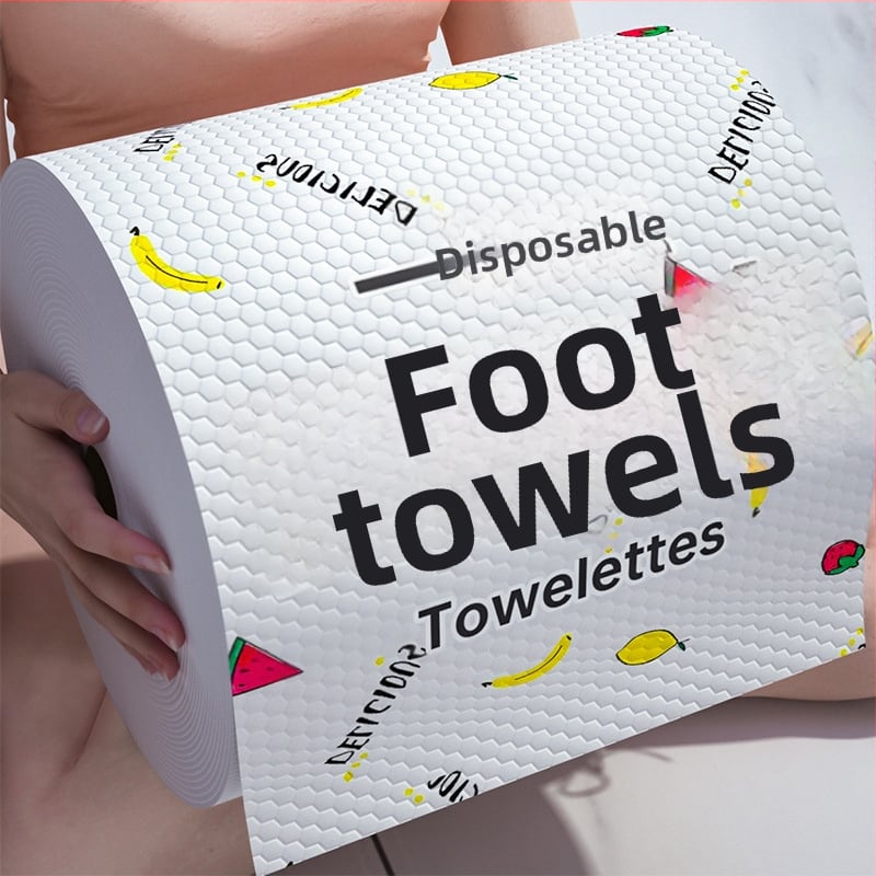 Vienreizējās lietošanas kāju noslaukšanas lupatiņa – plats ruļlis, neausts materiāls, karikatūras raksts, ūdens uzsūkšana, mājas lietošanai