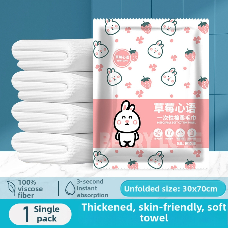 Ühekordne reisirätikute ja vannirätikute komplekt, paksendatud mikrokiud, 53,9% viskoos ja 46,1% polüestrit, lihtne kudumine, vee imendumine 0–5 s