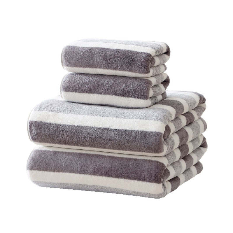 Koral fleece ručnik za kupanje, 400-500 g, 150D pređa, završni šav