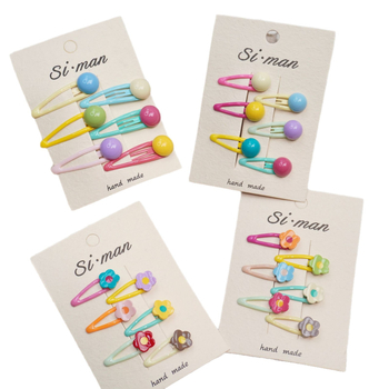 Κλάμερ μαλλιών με φλοραλ μοτίβο, κράμα, χειροποίητο, για παιδιά 3-6 ετών