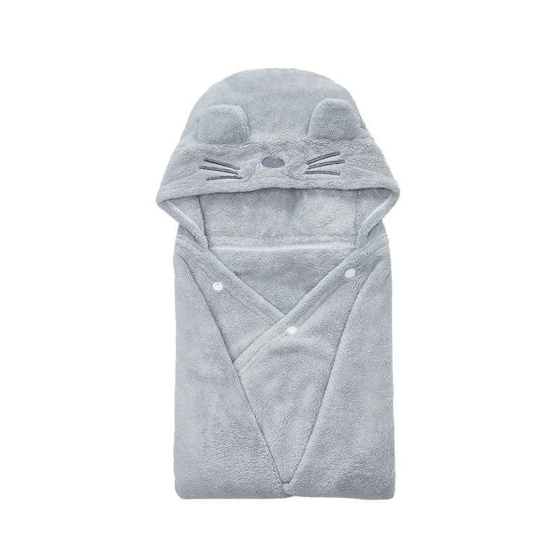 Optimum Tune dječji ogrtač za kupanje s kapuljačom od coral fleece, 300–400 g, ravno tkanje, mogućnost prilagodbe obrade
