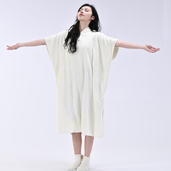 Halat de baie cu glugă din coral fleece, uscare rapidă, pentru adulți, unisex, vară — Miffy, 85% poliester, greutate 140g/420g