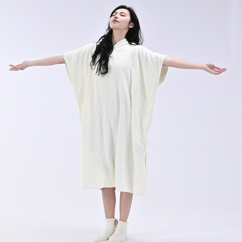 Halat de baie cu glugă din coral fleece, uscare rapidă, pentru adulți, unisex, vară — Miffy, 85% poliester, greutate 140g/420g