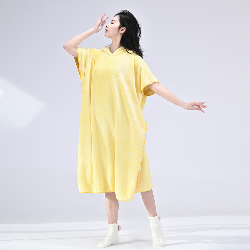 Halat de baie cu glugă din coral fleece, uscare rapidă, pentru adulți, unisex, vară — Miffy, 85% poliester, greutate 140g/420g