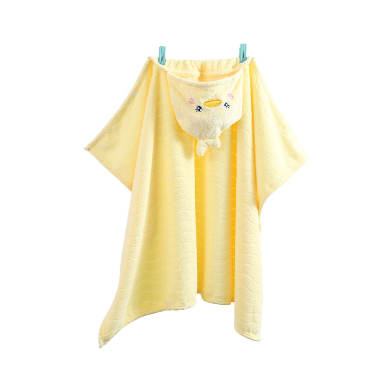 Dječji kupaći kaput s kapuljačom - potpuno pokrivanje tijela, apsorbirajući coral fleece, 200–300 g, 150D