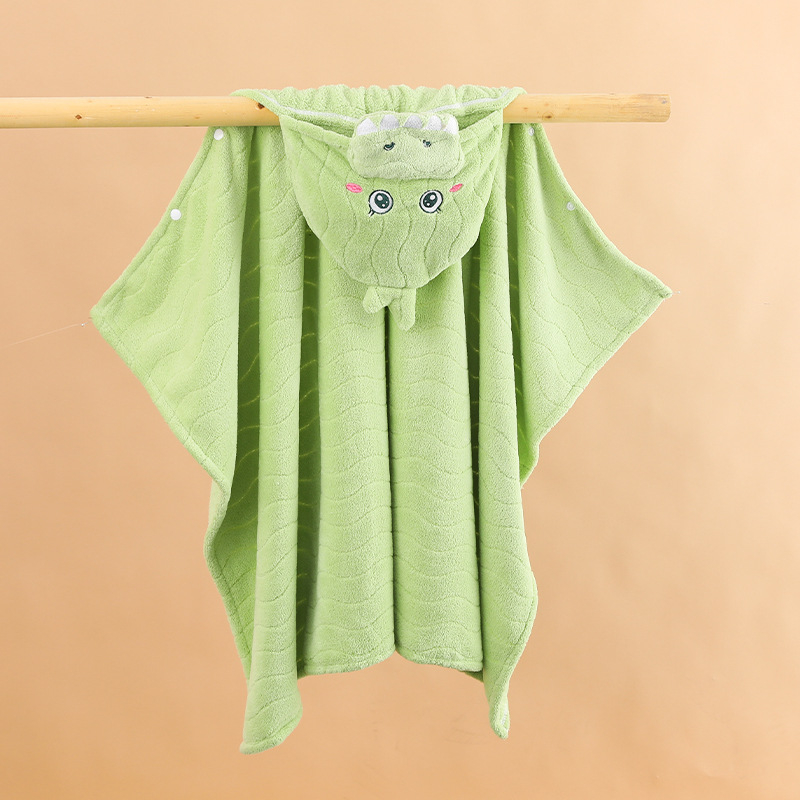 Dječji kupaći kaput s kapuljačom - potpuno pokrivanje tijela, apsorbirajući coral fleece, 200–300 g, 150D