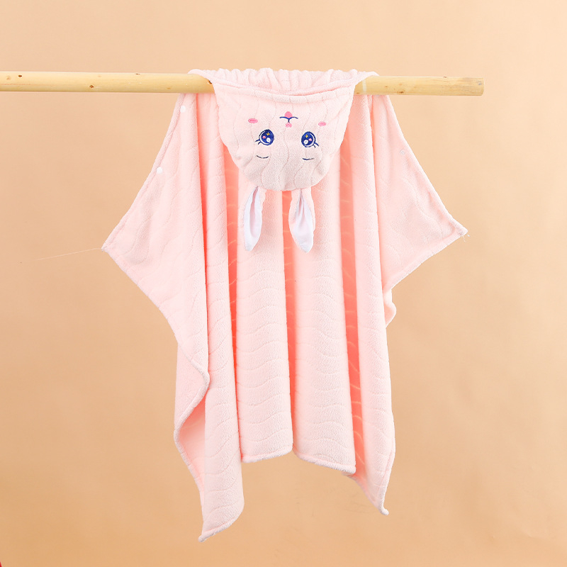 Dječji kupaći kaput s kapuljačom - potpuno pokrivanje tijela, apsorbirajući coral fleece, 200–300 g, 150D