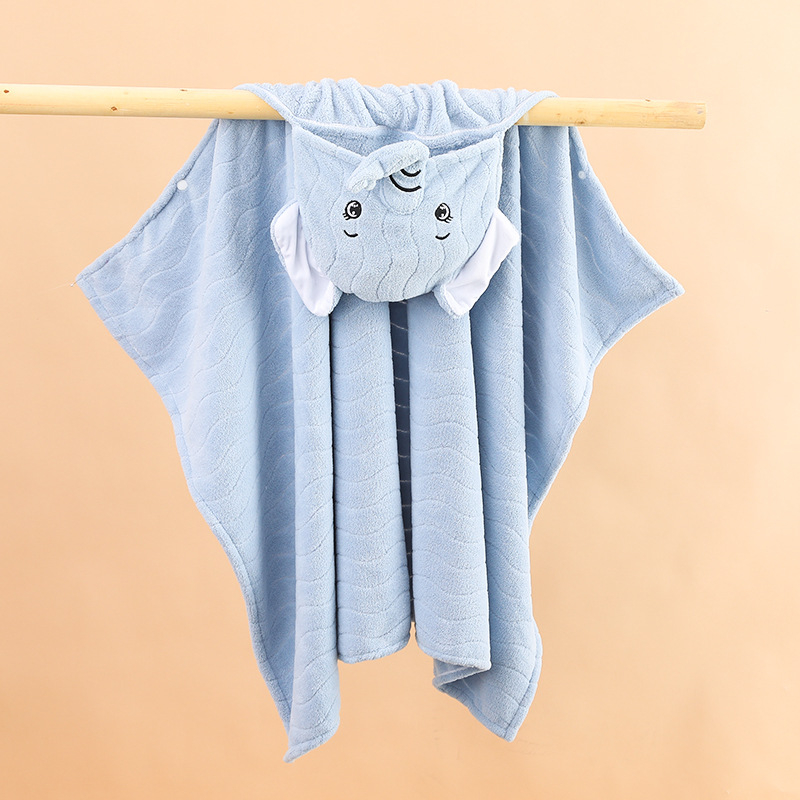 Dječji kupaći kaput s kapuljačom - potpuno pokrivanje tijela, apsorbirajući coral fleece, 200–300 g, 150D