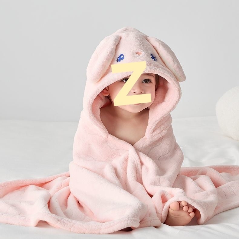 Dječji pončo ručnik za kupanje od koralnog flekse s kapuljačom, karikatura dizajn, upija i topao; materijal: koralni fleece, vlakna 150 d, perivo; kategorija: ručnik za kupanje/plaža