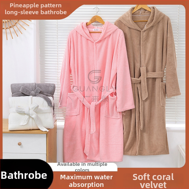 Pāru halāts, korāla flīsa audums, 95% poliesteris, ziemas lietošanai, unisex