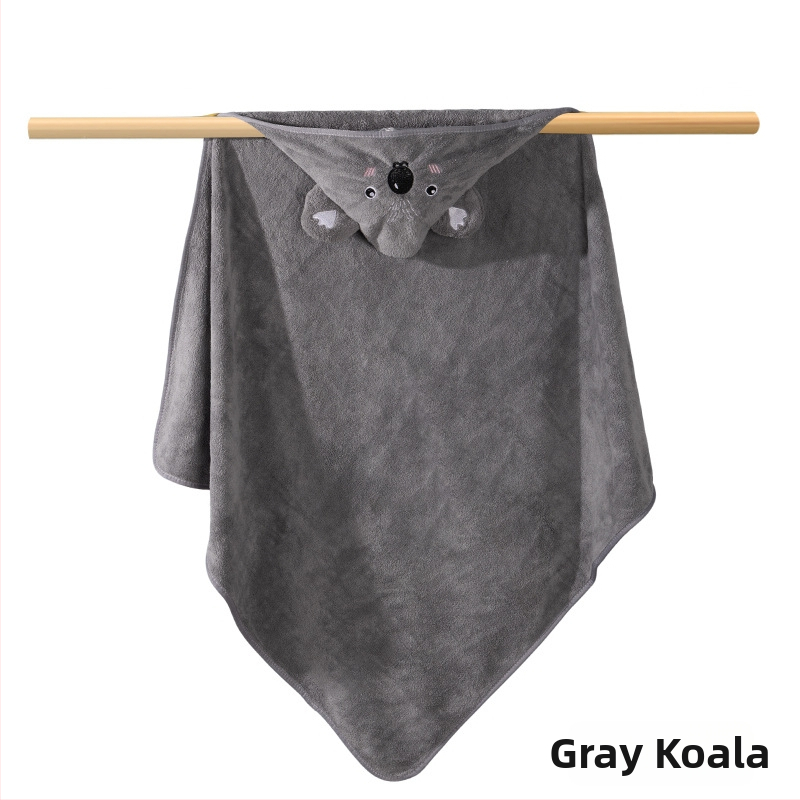 Dječji ručnik za kupanje s kapuljačom – brzo sušenje, upijajući Coral Fleece, 120–140 g, 150D pređa, otisak