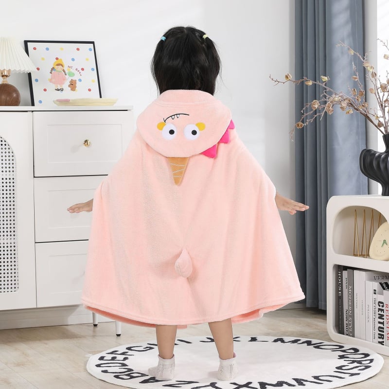 Dječji ručnik za kupanje s kapuljačom od Coral Fleece, 150D, težina 300–400 g, bez prilagođavanja