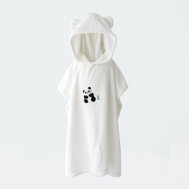 Laste kapuutsiga vannirätik mantel, Cartoon disain, korallveluur, imav, sobib imikutele ja väikelastele (1–3 aastat)