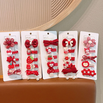 Κοριτσίστικη καρφίτσα μαλλιών με φιόγκο, πλεκτό νήμα plush, χειροποίητο αξεσουάρ για παιδιά 3–10 ετών