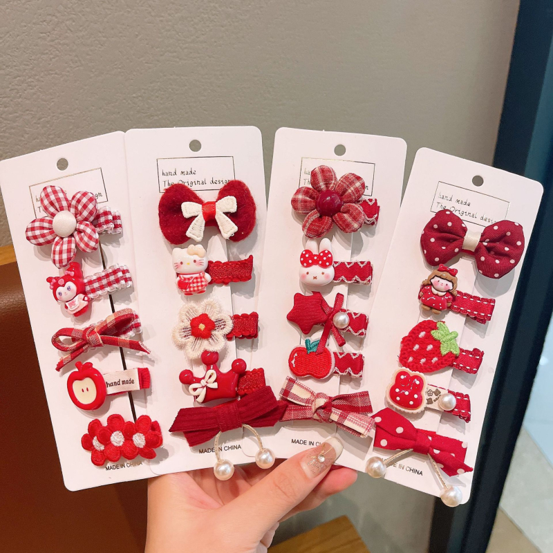 Κοριτσίστικη καρφίτσα μαλλιών με φιόγκο, πλεκτό νήμα plush, χειροποίητο αξεσουάρ για παιδιά 3–10 ετών