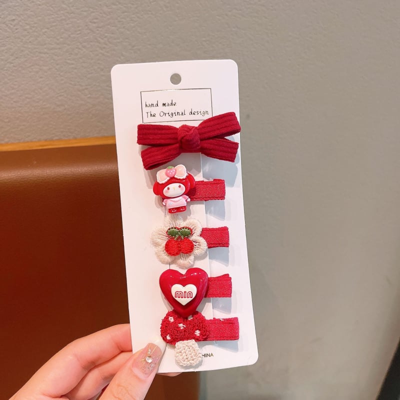 Κοριτσίστικη καρφίτσα μαλλιών με φιόγκο, πλεκτό νήμα plush, χειροποίητο αξεσουάρ για παιδιά 3–10 ετών