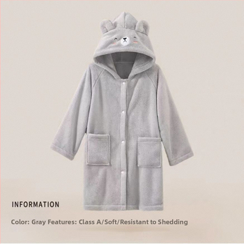 Laste korallfliisi vannirõivas, kantav mantja-sarnane disain, 85% polüester / 15% nailon, unisex