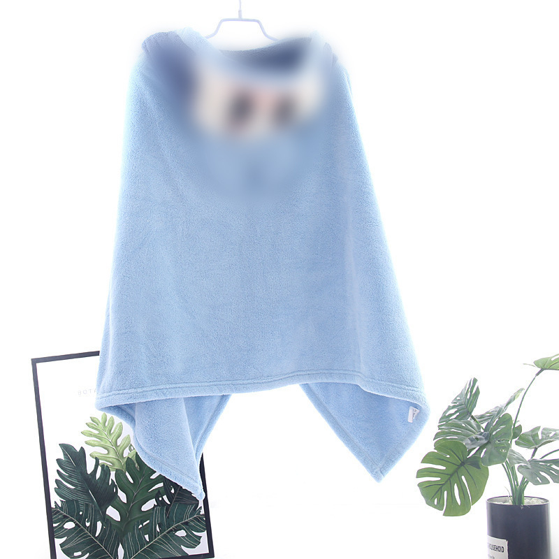 Dječji kaput kaputić za kupanje s kapuljačom, nosivi ogrtač, Coral Fleece, 300–400 g, jednostavno tkanje, 80% glavni materijal, 20% nylon