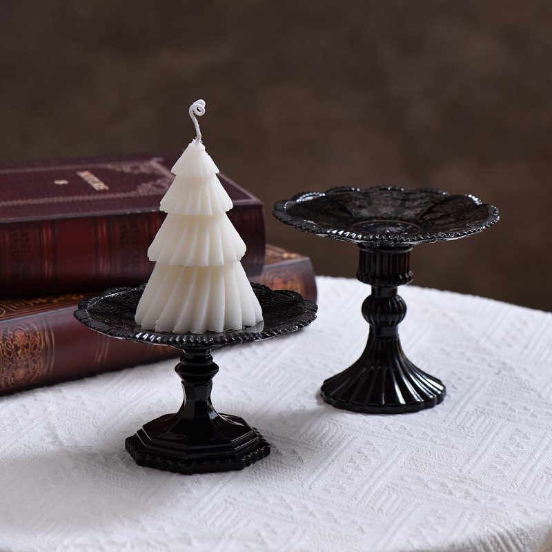 Πιατέλα φρούτων με πόδι υψηλό, ευρωπαϊκού στυλ, μοντέρνος μινιμαλιστικός σχεδιασμός, γυάλινο υλικό