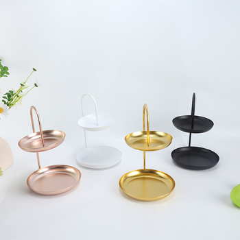 Dvostruko slojevita željezna posuda za voće za dnevni boravak – nordijski stil, višenamjenska, lagani luksuz retro