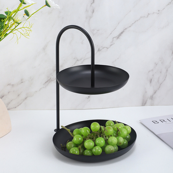 Dvostruko slojevita željezna posuda za voće za dnevni boravak – nordijski stil, višenamjenska, lagani luksuz retro