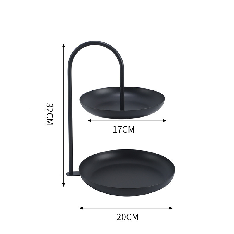 Dvostruko slojevita željezna posuda za voće za dnevni boravak – nordijski stil, višenamjenska, lagani luksuz retro