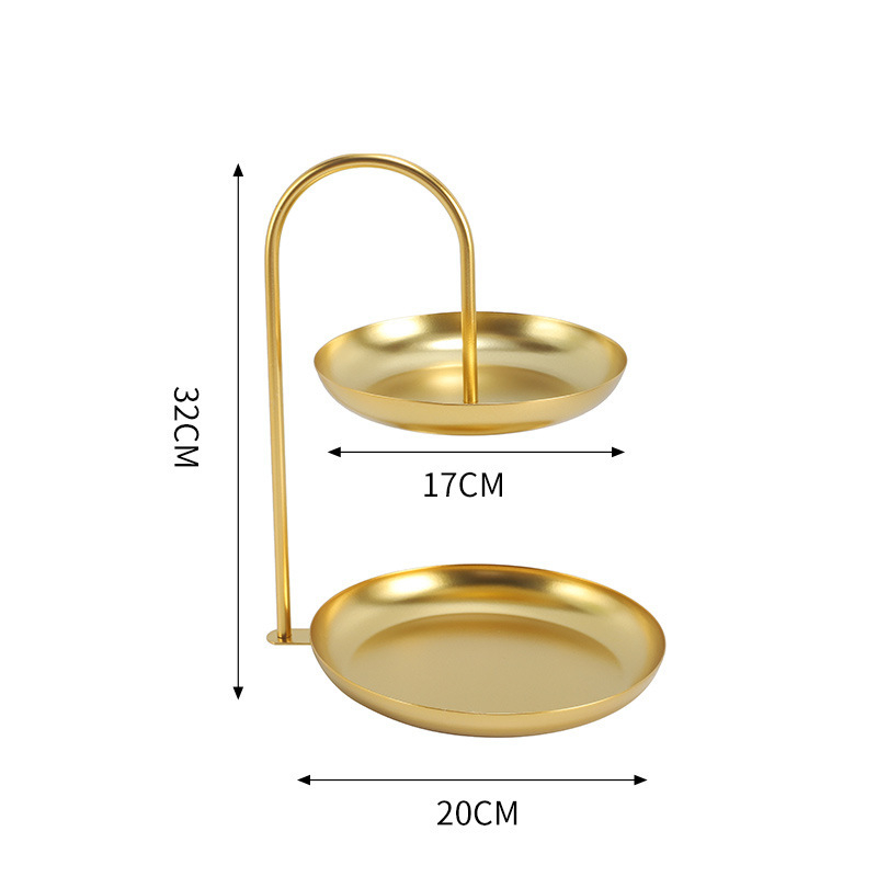 Dvostruko slojevita željezna posuda za voće za dnevni boravak – nordijski stil, višenamjenska, lagani luksuz retro