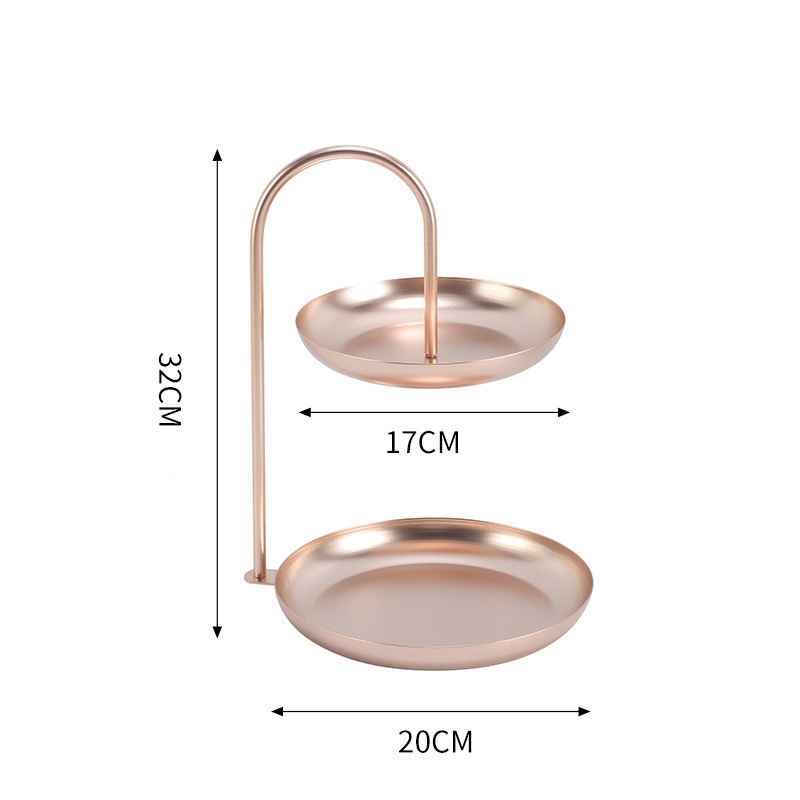 Dvostruko slojevita željezna posuda za voće za dnevni boravak – nordijski stil, višenamjenska, lagani luksuz retro