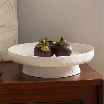 Keraminė vaisių padėklas, modernus minimalistinis dizainas, svetainės dekoratyvinis patiekimo padėklas