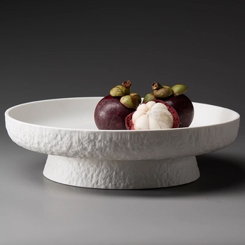 Keraminė vaisių padėklas, modernus minimalistinis dizainas, svetainės dekoratyvinis patiekimo padėklas