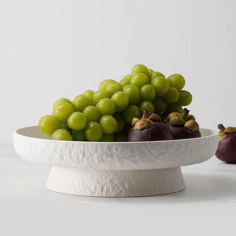 Keraminė vaisių padėklas, modernus minimalistinis dizainas, svetainės dekoratyvinis patiekimo padėklas