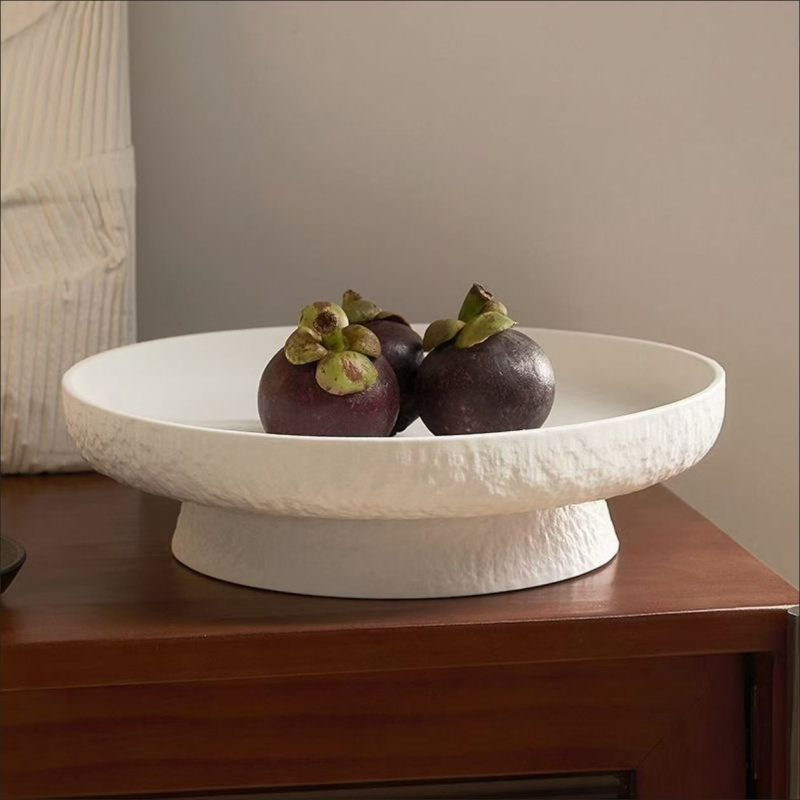 Keraminė vaisių padėklas, modernus minimalistinis dizainas, svetainės dekoratyvinis patiekimo padėklas