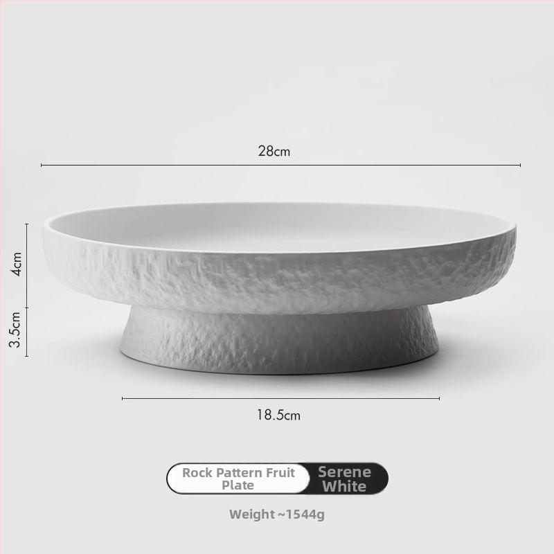 Keraminė vaisių padėklas, modernus minimalistinis dizainas, svetainės dekoratyvinis patiekimo padėklas