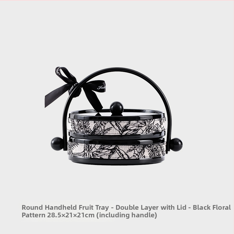 Keraminė lėkštė džiovintiems vaisiams su dangčiu, odos akcentais, besisukanti užkandžių padėklas svetainėje