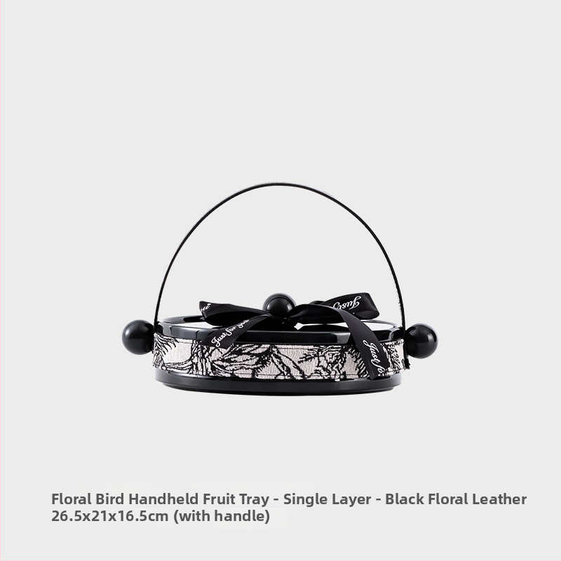 Keraminė lėkštė džiovintiems vaisiams su dangčiu, odos akcentais, besisukanti užkandžių padėklas svetainėje